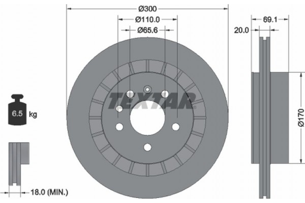 Textar Δισκόπλακα - 92164900 Textar Δισκόπλακα - 92164900