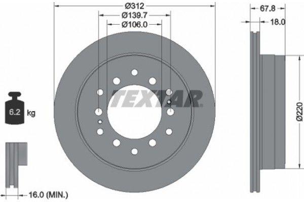 Textar Δισκόπλακα - 92170103