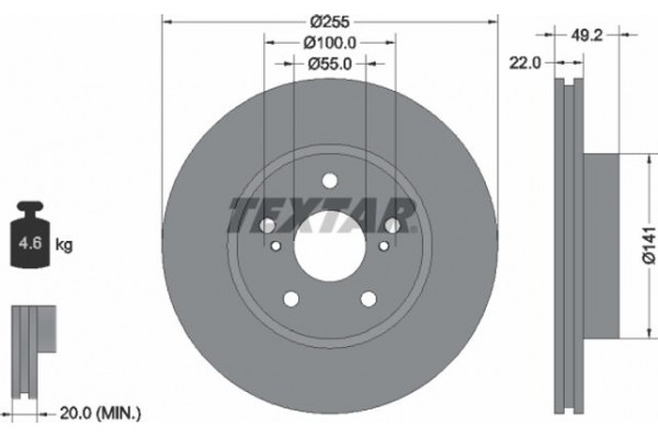 Textar Δισκόπλακα - 92179503