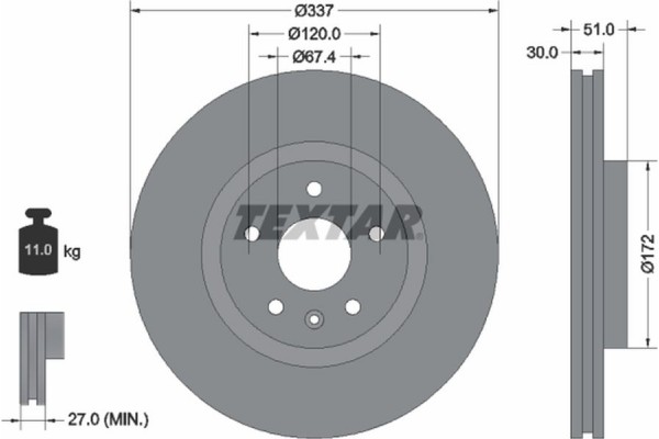 Textar Δισκόπλακα - 92187103 Textar Δισκόπλακα - 92187103