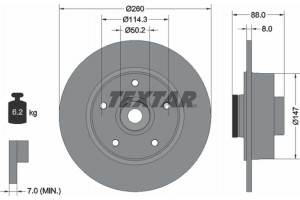 Textar Δισκόπλακα - 92196003