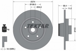 Textar Δισκόπλακα - 92196203