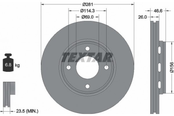 Textar Δισκόπλακα - 92204400