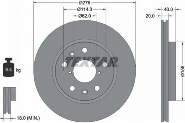 Textar Δισκόπλακα - 92204703