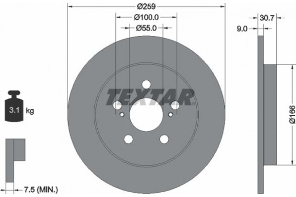 Textar Δισκόπλακα - 92224003