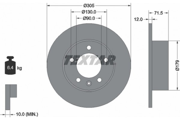 Textar Δισκόπλακα - 92228700 Textar Δισκόπλακα - 92228700