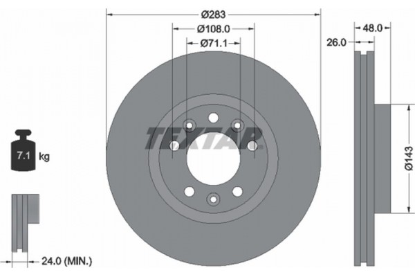 Textar Δισκόπλακα - 92232503 Textar Δισκόπλακα - 92232503