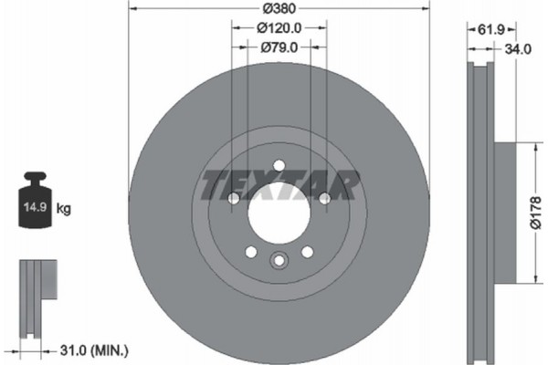 Textar Δισκόπλακα - 92235605 Textar Δισκόπλακα - 92235605