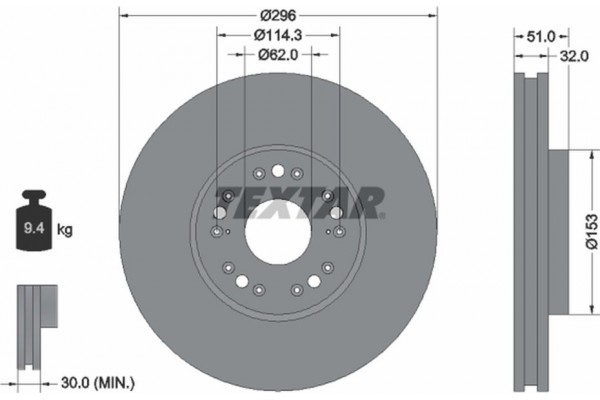 Textar Δισκόπλακα - 92237503 Textar Δισκόπλακα - 92237503