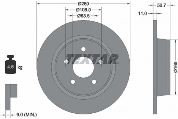 Textar Δισκόπλακα - 92238903 Textar Δισκόπλακα - 92238903