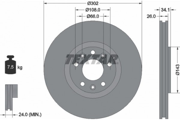 Textar Δισκόπλακα - 92268103 Textar Δισκόπλακα - 92268103