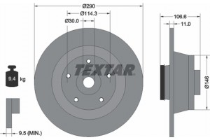 Textar Δισκόπλακα - 92269603