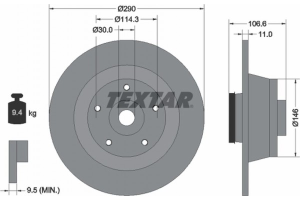 Textar Δισκόπλακα - 92269603 Textar Δισκόπλακα - 92269603