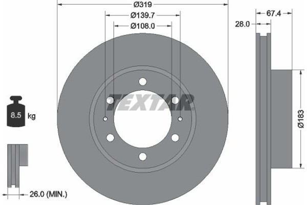 Textar Δισκόπλακα - 92274903