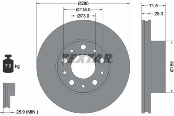 Textar Δισκόπλακα - 92275003