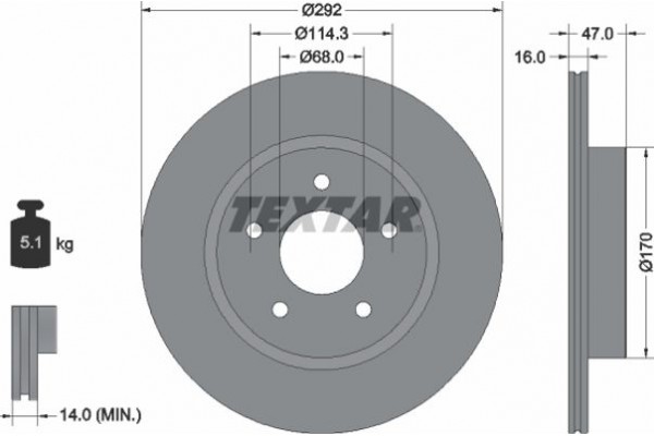 Textar Δισκόπλακα - 92278103