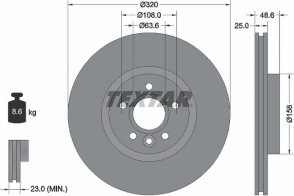 Textar Δισκόπλακα - 92282105 Textar Δισκόπλακα - 92282105