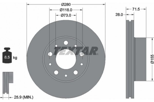 Textar Δισκόπλακα - 92286103