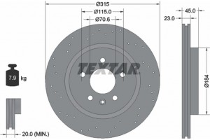 Textar Δισκόπλακα - 92290003