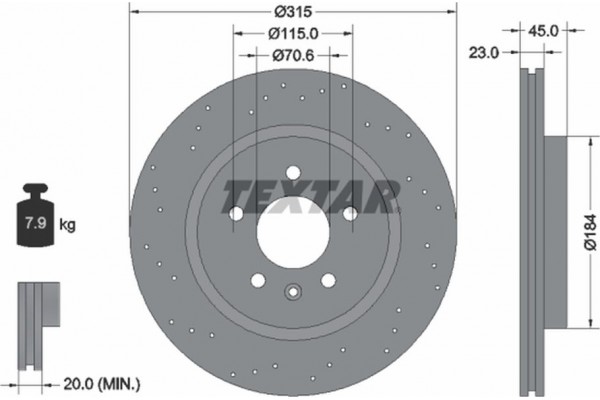 Textar Δισκόπλακα - 92290003 Textar Δισκόπλακα - 92290003