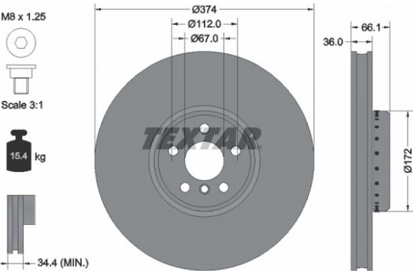 Textar Δισκόπλακα - 92290225