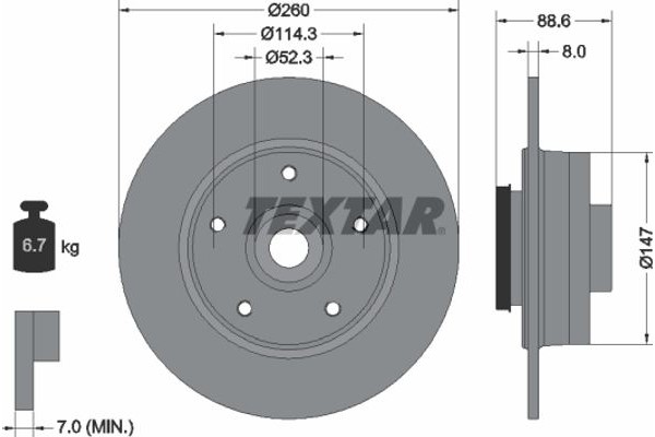 Textar Δισκόπλακα - 92291003