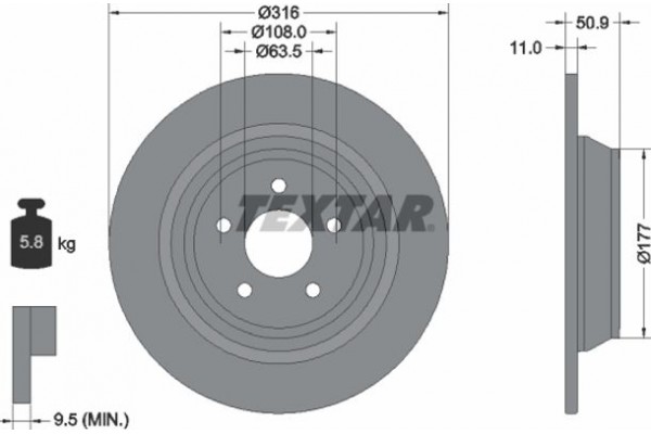 Textar Δισκόπλακα - 92292503