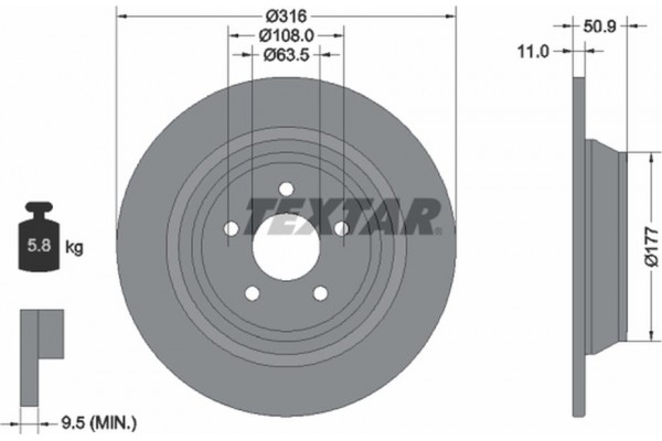 Textar Δισκόπλακα - 92292503