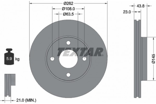 Textar Δισκόπλακα - 92292703