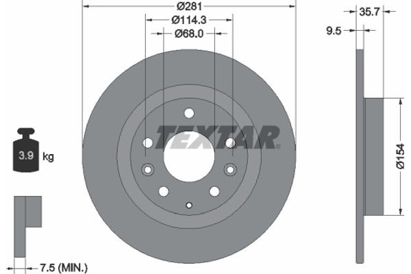 Textar Δισκόπλακα - 92293703