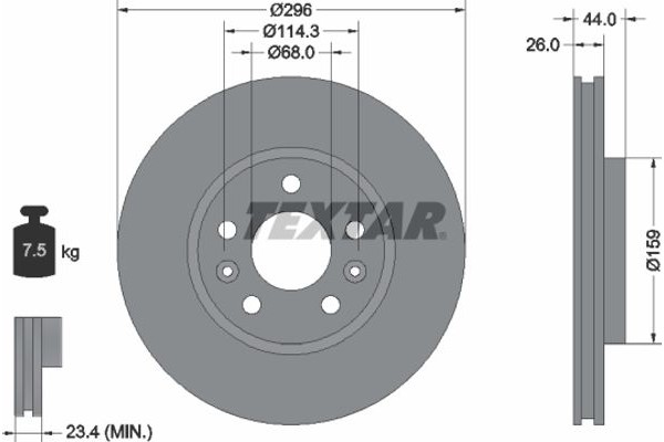 Textar Δισκόπλακα - 92300703