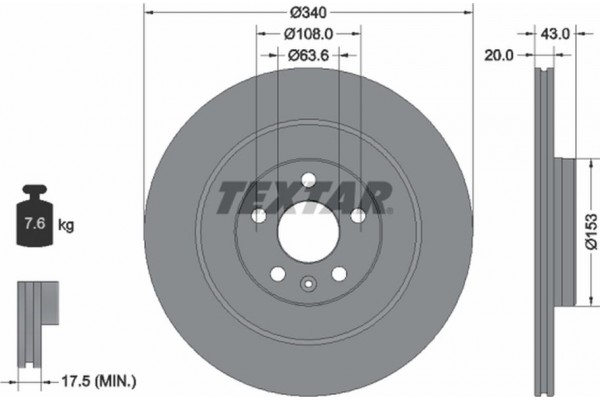 Textar Δισκόπλακα - 92304503