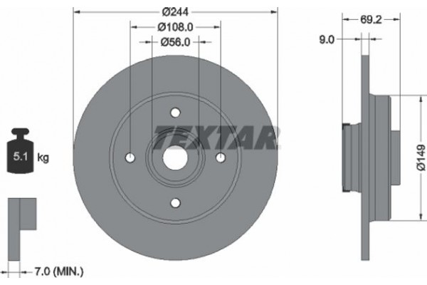 Textar Δισκόπλακα - 92305403