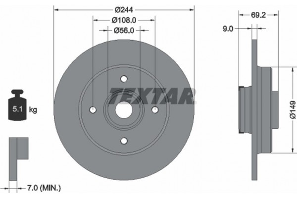 Textar Δισκόπλακα - 92305403
