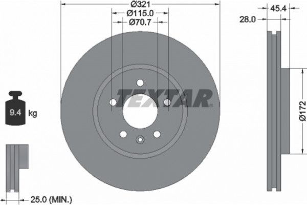 Textar Δισκόπλακα - 92305505