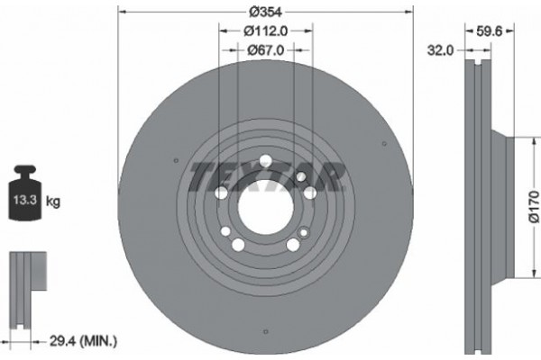 Textar Δισκόπλακα - 92306005