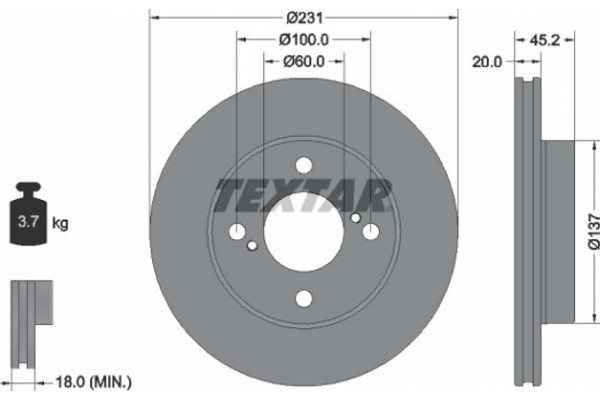 Textar Δισκόπλακα - 92309403