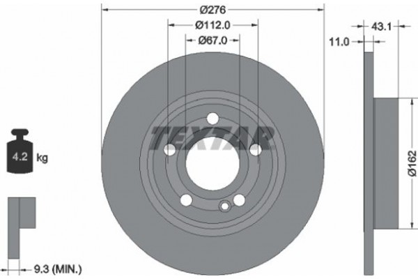 Textar Δισκόπλακα - 92316803