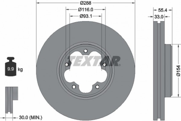 Textar Δισκόπλακα - 92320303 Textar Δισκόπλακα - 92320303