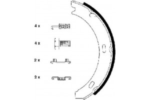 Textar Σετ Σιαγόνων φρένων, Χειρόφρενο - 91032800