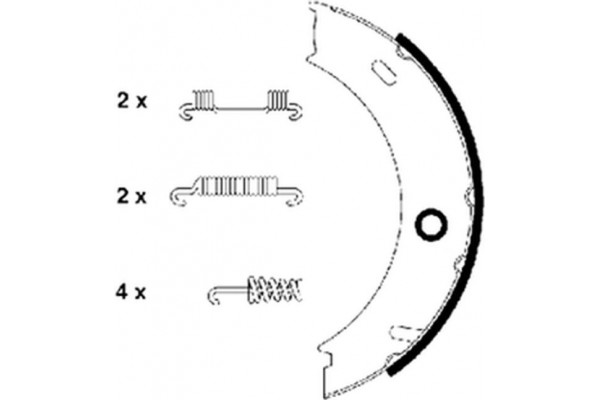 Textar Σετ Σιαγόνων φρένων, Χειρόφρενο - 91057900