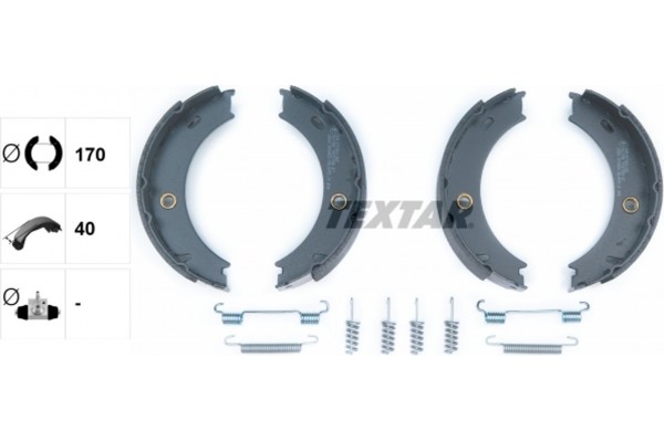 Textar Σετ Σιαγόνων φρένων, Χειρόφρενο - 91057900