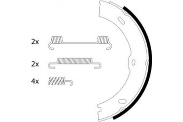 Textar Σετ Σιαγόνων φρένων, Χειρόφρενο - 91066800