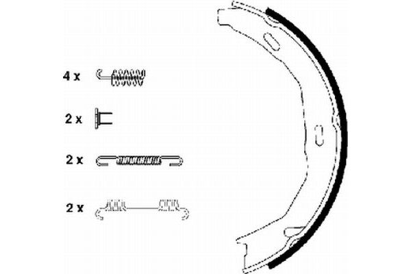 Textar Σετ Σιαγόνων φρένων, Χειρόφρενο - 91066900