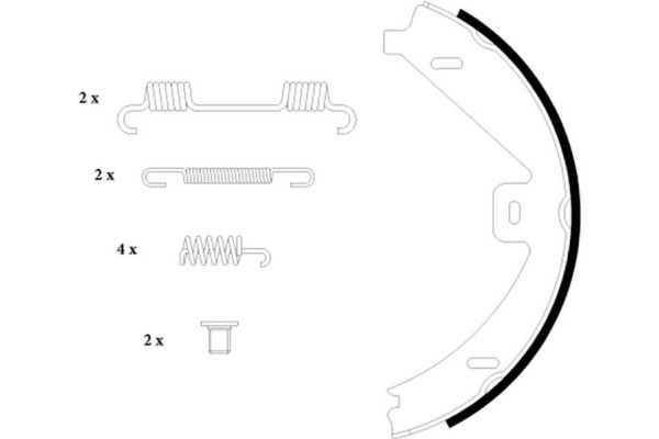 Textar Σετ Σιαγόνων φρένων, Χειρόφρενο - 91069100
