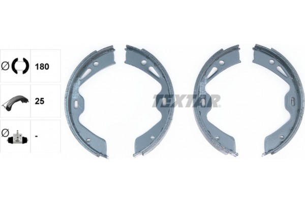 Textar Σετ Σιαγόνων φρένων, Χειρόφρενο - 91076700