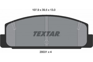 Textar Σετ τακάκια, Δισκόφρενα - 2003101