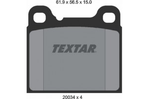 Textar Σετ τακάκια, Δισκόφρενα - 2003402