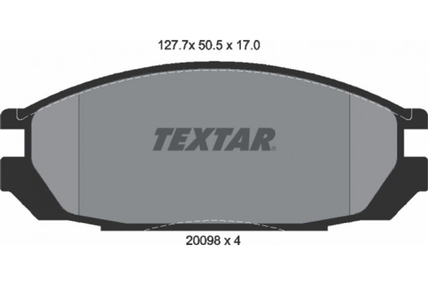 Textar Σετ τακάκια, Δισκόφρενα - 2009801