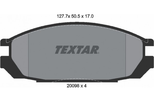 Textar Σετ τακάκια, Δισκόφρενα - 2009801